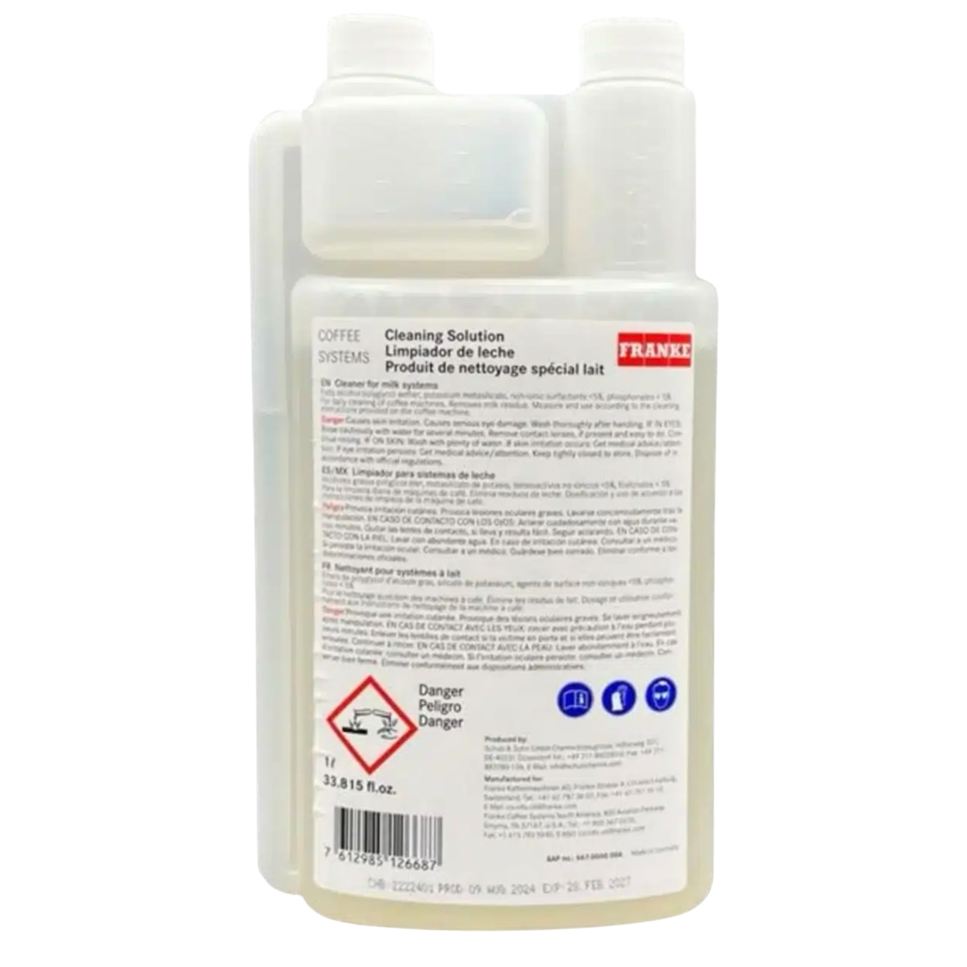 Franke Milk System Cleaning Detergent, 33 oz